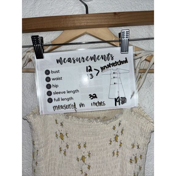 The Campamento SUNS Girls Dress Sz 7/8 Off White Cotton Summer Sun Beach Easter - Picture 11 of 11